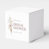 水彩花卉婚前派对方形 フェイバーボックス (正面サイド)