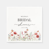 水彩花卉婚前派对 スタンダードカクテルナプキン (正面)