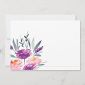 水彩花卉婚前祝福邀请函 招待状 (裏面)