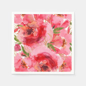 水彩花卉婚前祝福餐巾 スタンダードカクテルナプキン (正面)