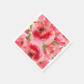 水彩花卉婚前祝福餐巾 スタンダードカクテルナプキン (角)