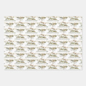 水彩花卉婚礼包装纸张 ラッピングペーパーシート (正面3)