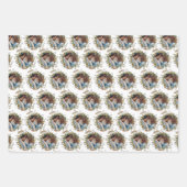 水彩花卉婚礼包装纸张 ラッピングペーパーシート (正面)