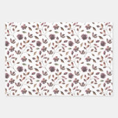 水彩花卉婚礼包装纸张 ラッピングペーパーシート (正面3)