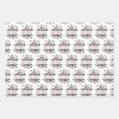 水彩花卉婚礼包装纸张 ラッピングペーパーシート (正面2)