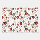 水彩花卉婚礼包装纸张 ラッピングペーパーシート (正面3)