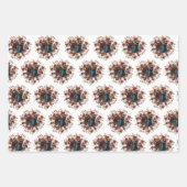 水彩花卉婚礼包装纸张 ラッピングペーパーシート (正面)