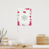 水彩花卉婚礼定制爱情名言印刷品 ポスター (キッチン)