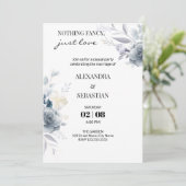 水彩花卉婚礼接待 招待状 (スタンド正面)