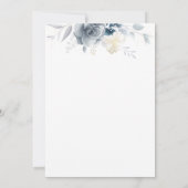 水彩花卉婚礼接待 招待状 (裏面)