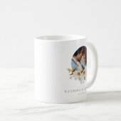 水彩花卉婚礼照片马克杯 コーヒーマグカップ (正面右)