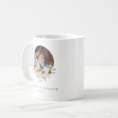 水彩花卉婚礼照片马克杯 コーヒーマグカップ (正面左)