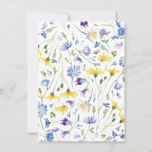 水彩花卉婚礼程序 (裏面)