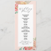 水彩花卉婚礼菜单仪式详情 プログラム (裏面)