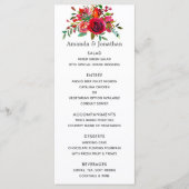 水彩花卉婚礼菜单 メニュー (正面)