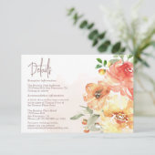 水彩花卉婚礼详情附页卡 エンクロージャーカード (スタンド正面)