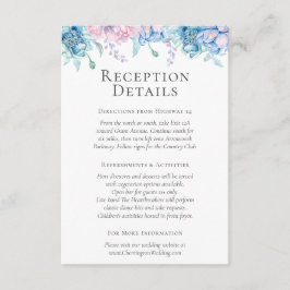 水彩花卉婚礼详情 / 方向 エンクロージャーカード