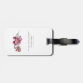 水彩花卉婚礼请柬 ラゲッジタグ (裏面横)