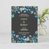 水彩花卉婚礼请柬 招待状 (スタンド正面)