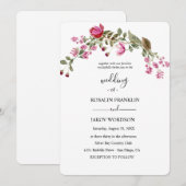 水彩花卉婚礼请柬 招待状 (正面/裏面)