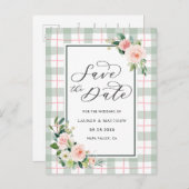 水彩花卉婚礼请柬 案内ポストカード (正面/裏面)