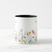 水彩花卉婚礼赠品咖啡杯 マグカップ (中央)