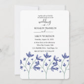 水彩花卉婚礼邀请函 招待状 (正面)