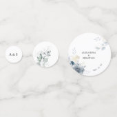 水彩花卉婚礼餐桌装饰彩纸 コンフェッティ (裏面)