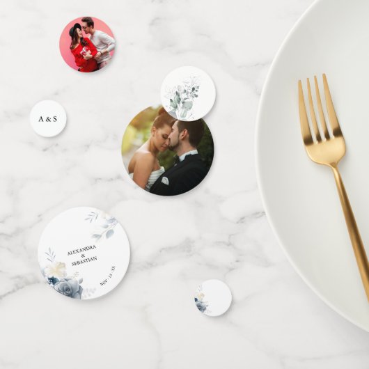 水彩花卉婚礼餐桌装饰彩纸 コンフェッティ (グループ)