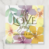 水彩花卉婚礼 フェイバータグ (裏面)