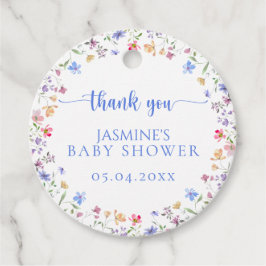 水彩花卉婴儿淋浴感谢你 フェイバータグ