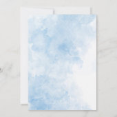 水彩花卉婴儿盛开 婴儿洗礼会 招待状 (裏面)