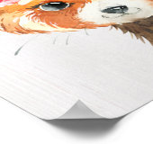 水彩花卉婴儿红熊猫动物 ポスター (角)