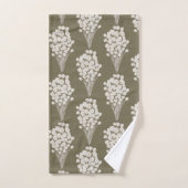 水彩花卉字母刺绣毛巾套装 バスタオルセット (ハンドタオル)