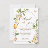 水彩花卉完美搭配梨婚前派对 サンキューカード (正面)