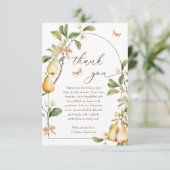 水彩花卉完美搭配梨婚前派对 サンキューカード (スタンド正面)