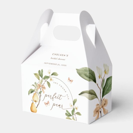 水彩花卉完美搭配梨婚前派对 フェイバーボックス (正面サイド)
