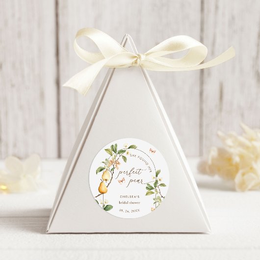 水彩花卉完美搭配梨婚前派对 ラウンドシール