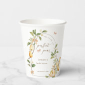 水彩花卉完美搭配梨婚前派对 紙コップ (裏面)