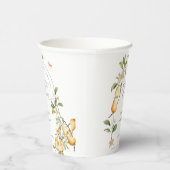 水彩花卉完美搭配梨婚前派对 紙コップ (右)