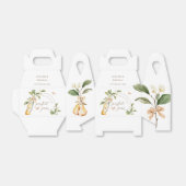 水彩花卉完美搭配梨子婚前派对 フェイバーボックス (折り畳みなし)