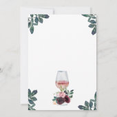 水彩花卉完美熟成生日邀请函 招待状 (裏面)