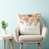 水彩花卉家族名 新婚夫婦 秋季藝術 クッション (椅子)