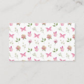 水彩花卉尿布抽奖婴儿派对 エンクロージャーカード (裏面)