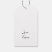 水彩花卉心形爱情 NAME 粉色 特别 ギフトタグ (裏面)