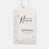 水彩花卉恋爱盛开 婚前庆祝会 ギフトタグ (裏面)