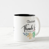 水彩花卉感谢你一直陪伴我 自定义 ツートーンマグカップ (正面右)