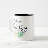 水彩花卉感谢你一直陪伴我 自定义 ツートーンマグカップ (正面左)