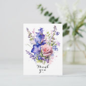 水彩花卉感谢卡 ポストカード (スタンド正面)