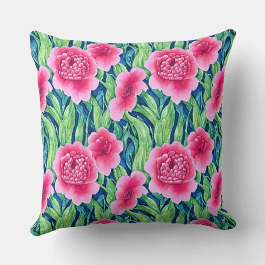 水彩花卉抱枕 クッション (裏面)